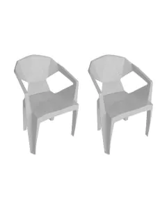 Kit 2 Cadeira New Alegra 3D Branco